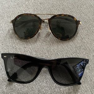 Two pairs of Rayban sunglasses